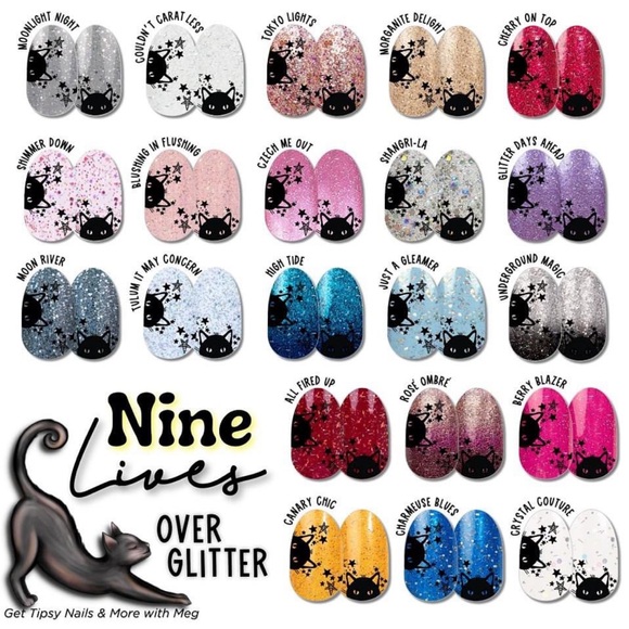 *Retired* Color Street: Nine Lives | Black Cat Halloween Clear Overlay Glitter - Picture 12 of 16